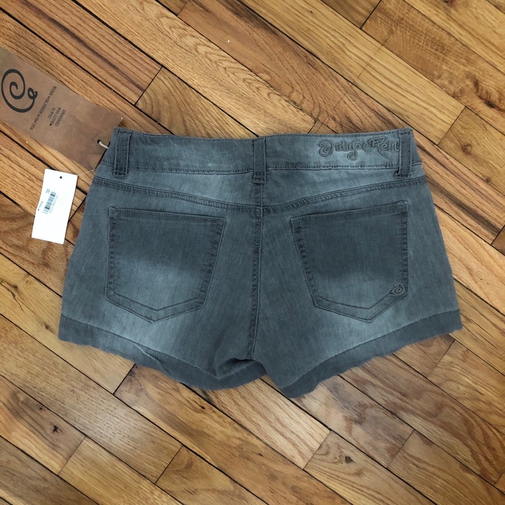 Gray Medium Rise Shorts - Picture 2 of 3